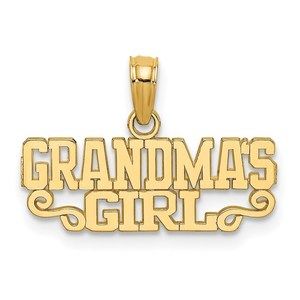 Million Charms 14k Yellow Gold GRANDMA'S GIRL Charm